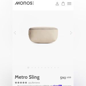 Monos metro sling - Ivory vegan leather